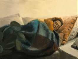 "Napping", 30x40 cm, olie 