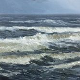 "November Waves", 30x30 cm, olie på lærred (solgt)
