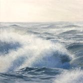 "Ocean Study", 30x30 cm, olie på lærred (solgt)